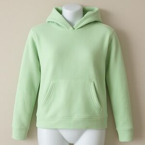 Tek Gear Girl Ultra soft Fleece Hoodie Mint Green L (10/12) Kangaroo Pocket Cozy